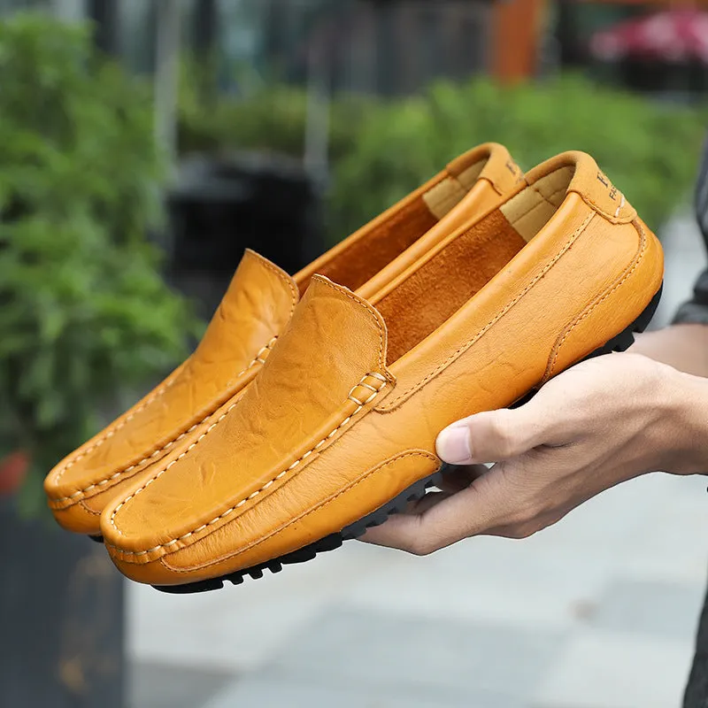Soft Grip Ventilated Fit The Pysel - Men's Leather Loafers