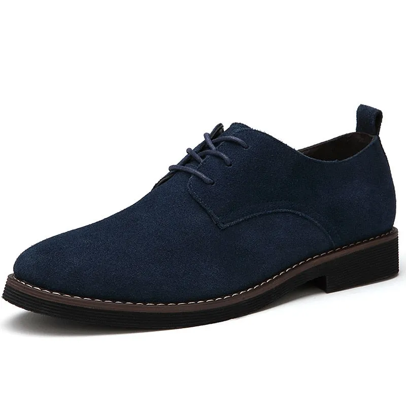 The Roxida - Suede Leather Oxford Shoes For Men Footwear Essential Trendy Shoes