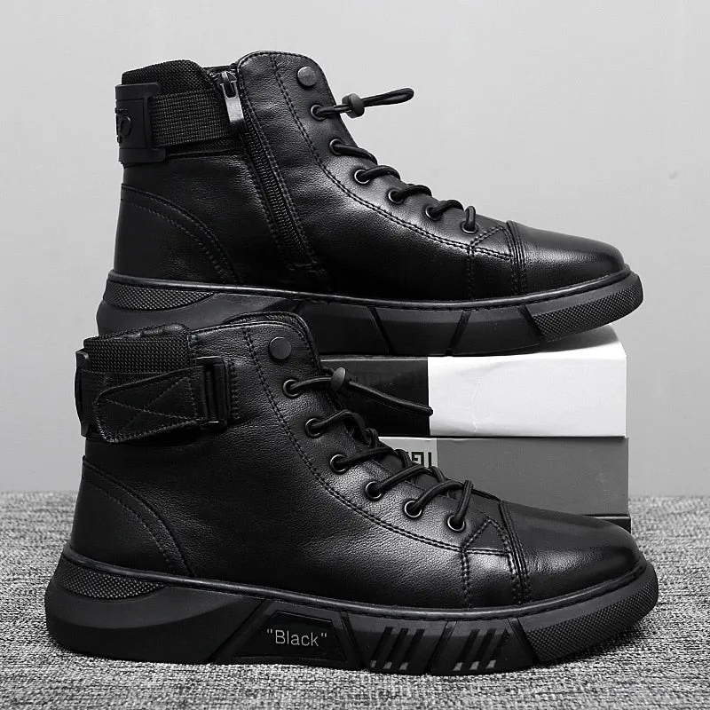Semi Formal Staff Style The Sicuro - Leather Ankle Boots For Men