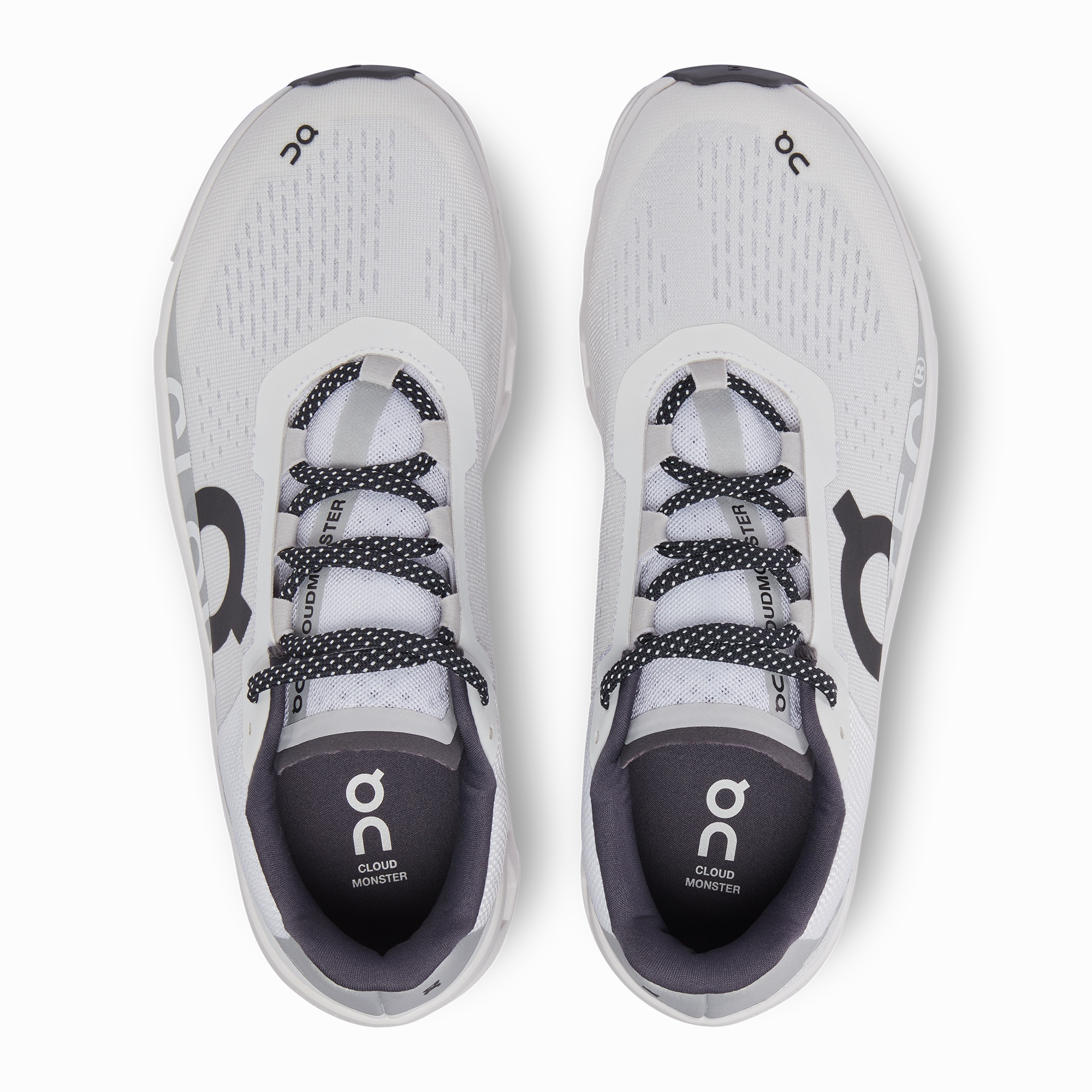 On Running Men's Cloudmonster Shoes - All White Marathon Preparation Quality - Assured