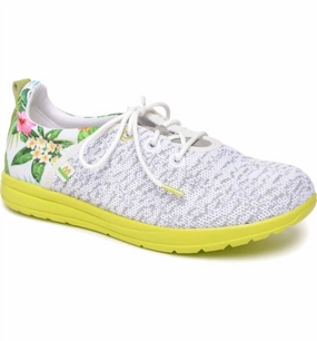Women's Eco Anew Sneaker In Tropical White-Multi Memory Foam Lining
