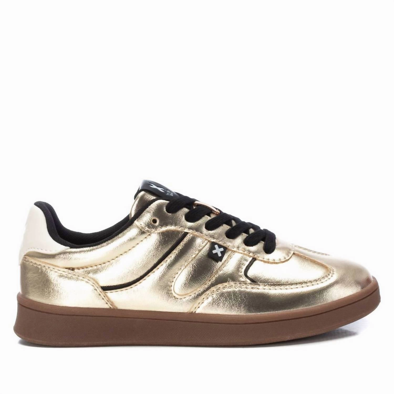 Women's Trainer Sneakers In Gold Slip Resistant Compound Orthotic Friendly Design