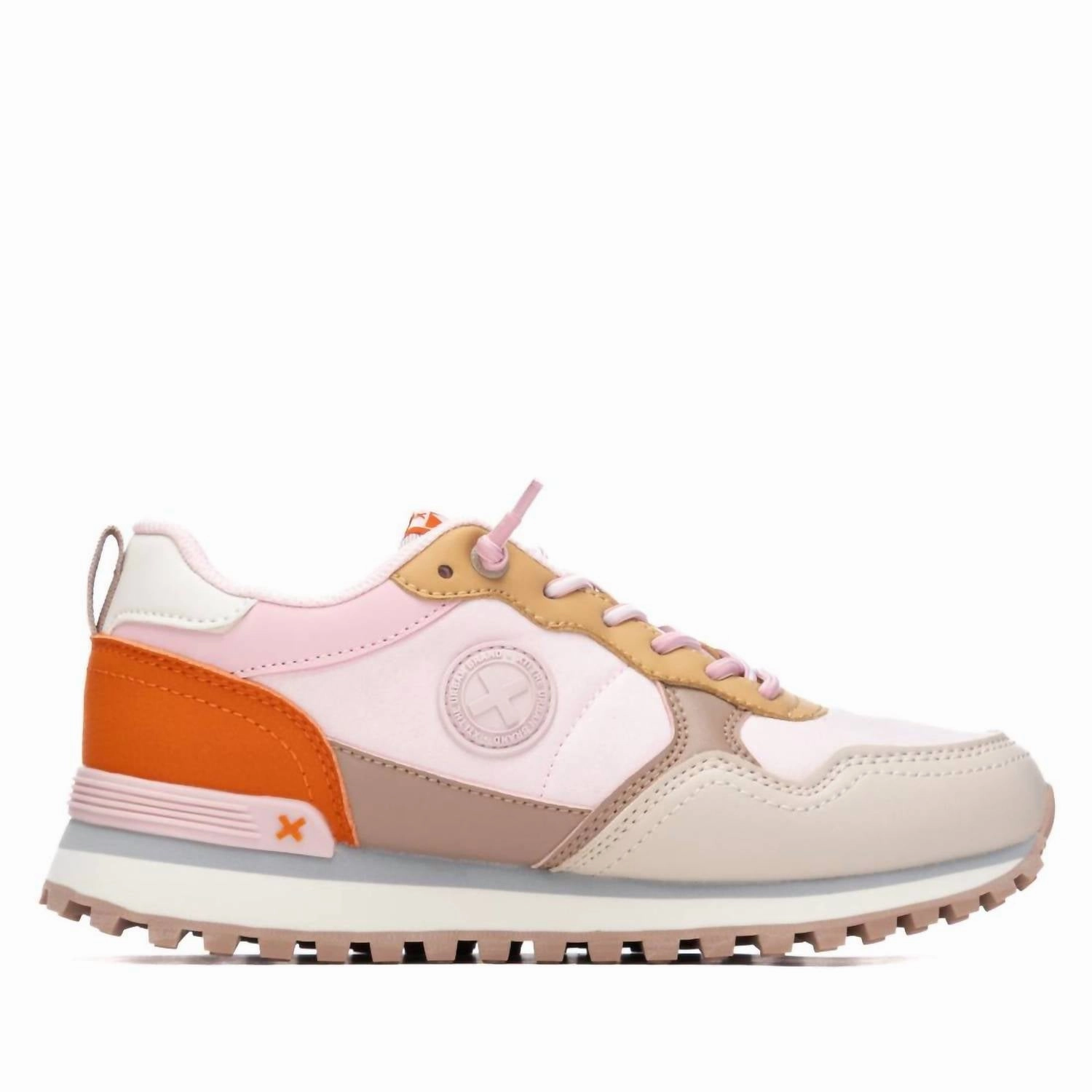 Women's 144156 Round Toe Sneakers In Pink Athletic Touch