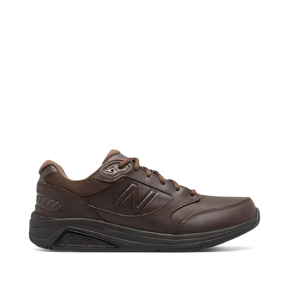 New Balance Men's 928v3 Leather Sneaker in Brown Soft Elastic Collar