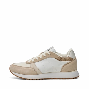 Woden Women's Ronja Sneaker in Blanc de Blanc Trendy Wood Jog
