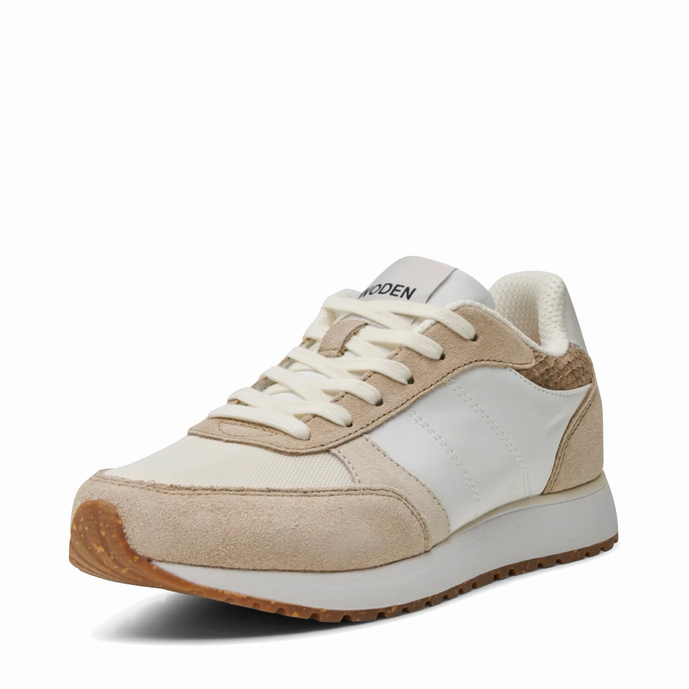 Woden Women's Ronja Sneaker in Blanc de Blanc Morning Ready