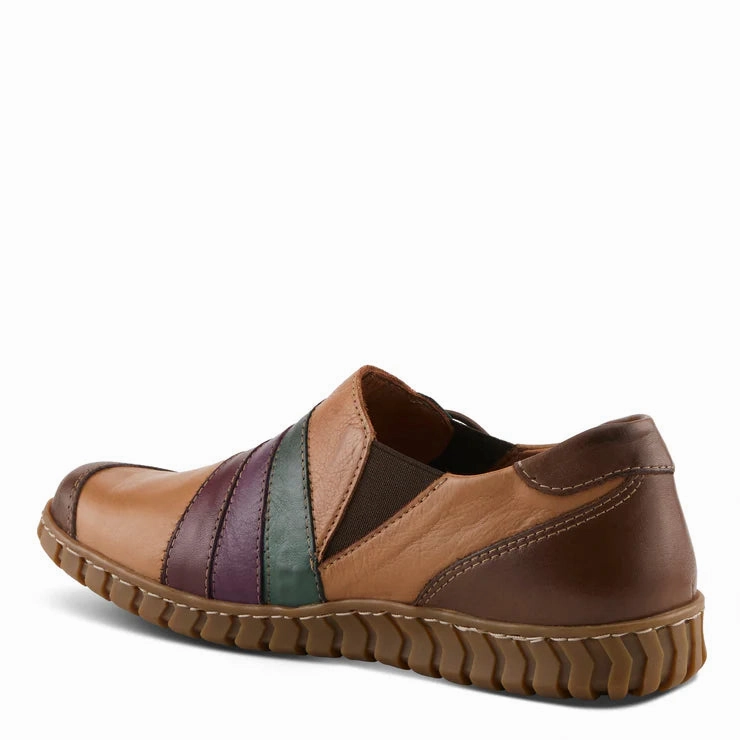 Spring Step Women's Neeta Slip On Shoe in Camel Multi Grip Control Pause Step