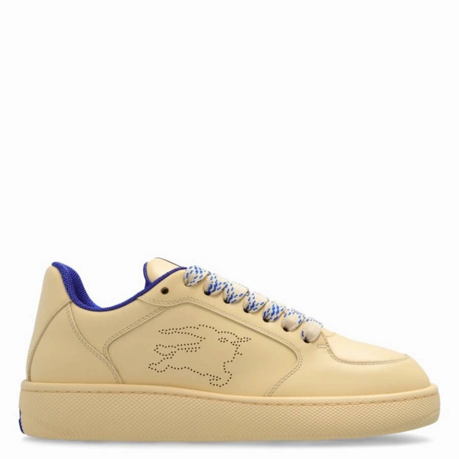 Pull On Design Secure Style Burberry Box Leather Sneakers