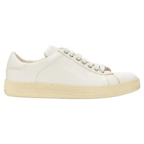 Tom Ford tf logo stiff leather minimal classic lace up sneakers All Outfits Good elasticity