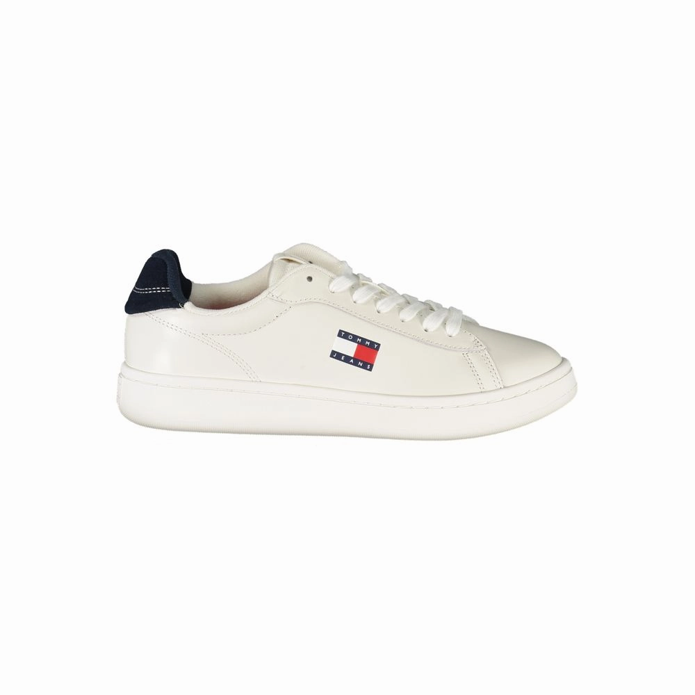 Comfort Padding Bonded Overlays Tommy Hilfiger Leather Women Women's Sneaker
