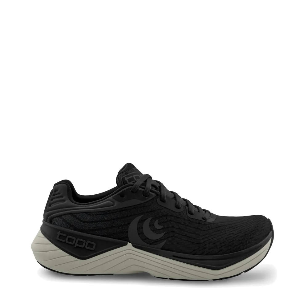 Topo Men's Ultrafly 5 Sneaker in Black/Charcoal Natural Fiber Textiles Balanced Style