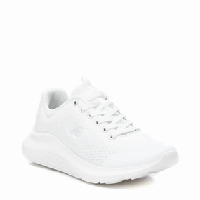 Women's Lace-Up Sneakers In White Smooth Curve Impact Diffusion Technology