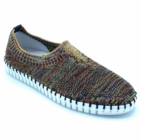 Elite performance Women's Lucy Stretch Sneakers In Tan Mosaic