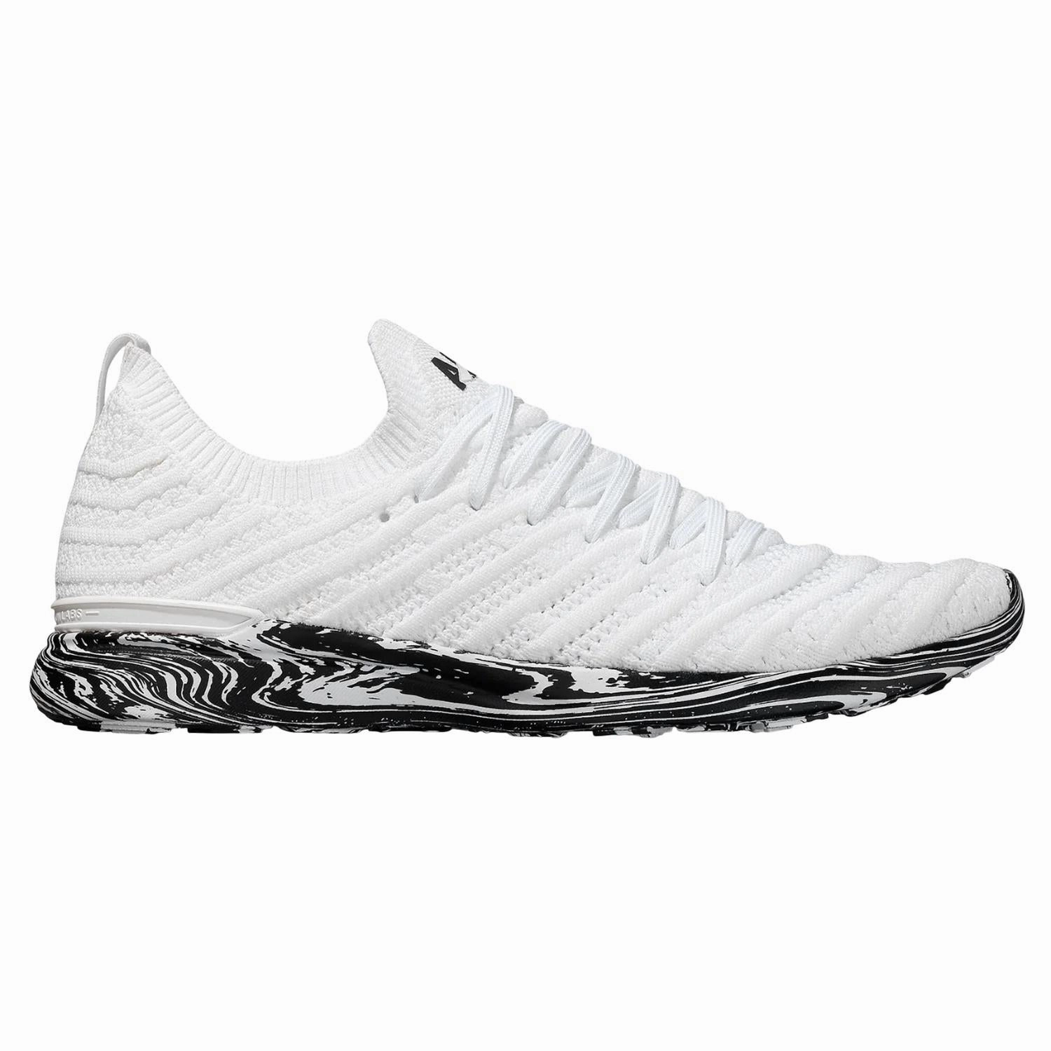 Casual Favorite Unisex Techloom Wave Sneaker In White /black /marble