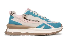 All Day Comfort Design Blowfish Malibu Womens Pink Blue Retro Lace-Up Sneakers -Leo