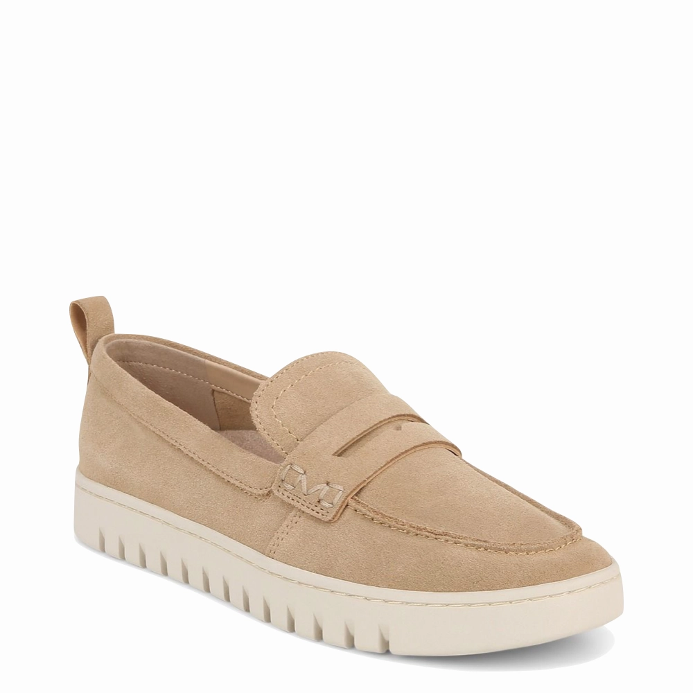 Adaptive Fit Vionic Women's Uptown Slip On Suede Loafer in Sand