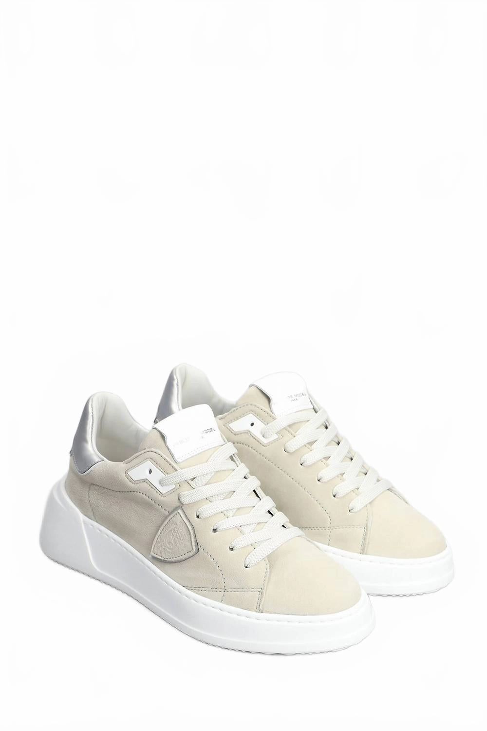 Dynamic Fit System Smooth Control Women??S Tres Temple Low-Top Sneakers In Beige/silver