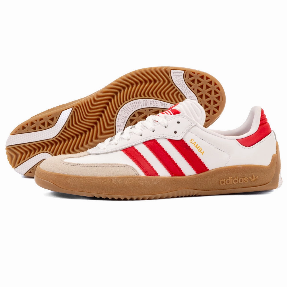 Adidas - Puig Samba (Cloud White / Better Scarlet / Gum) Micro Adjustable Closure long - jump shoes