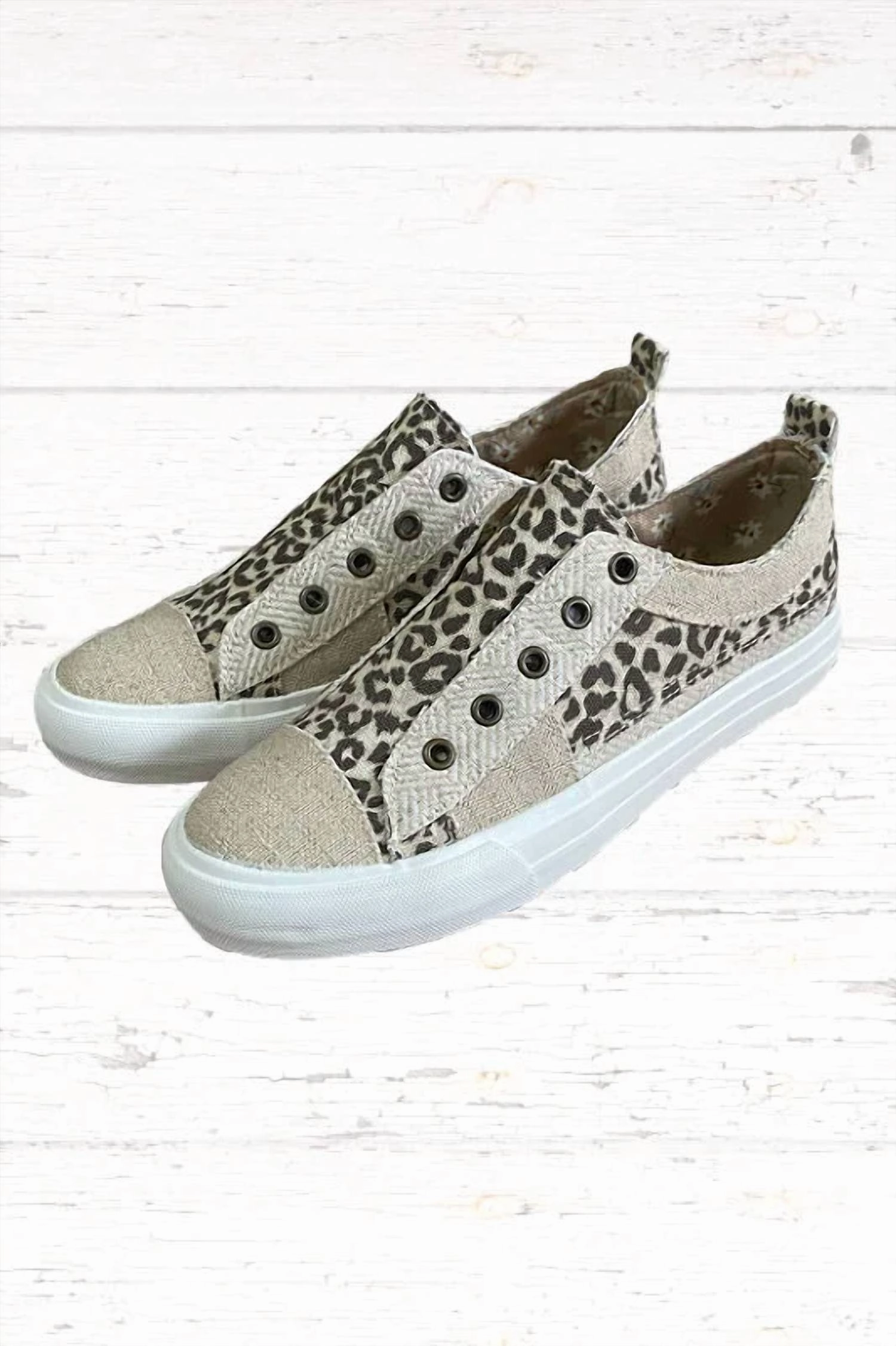 Foot Glide Women's Alice Slip On Sneakers In Cream Leopard