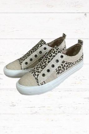 Foot Glide Women's Alice Slip On Sneakers In Cream Leopard