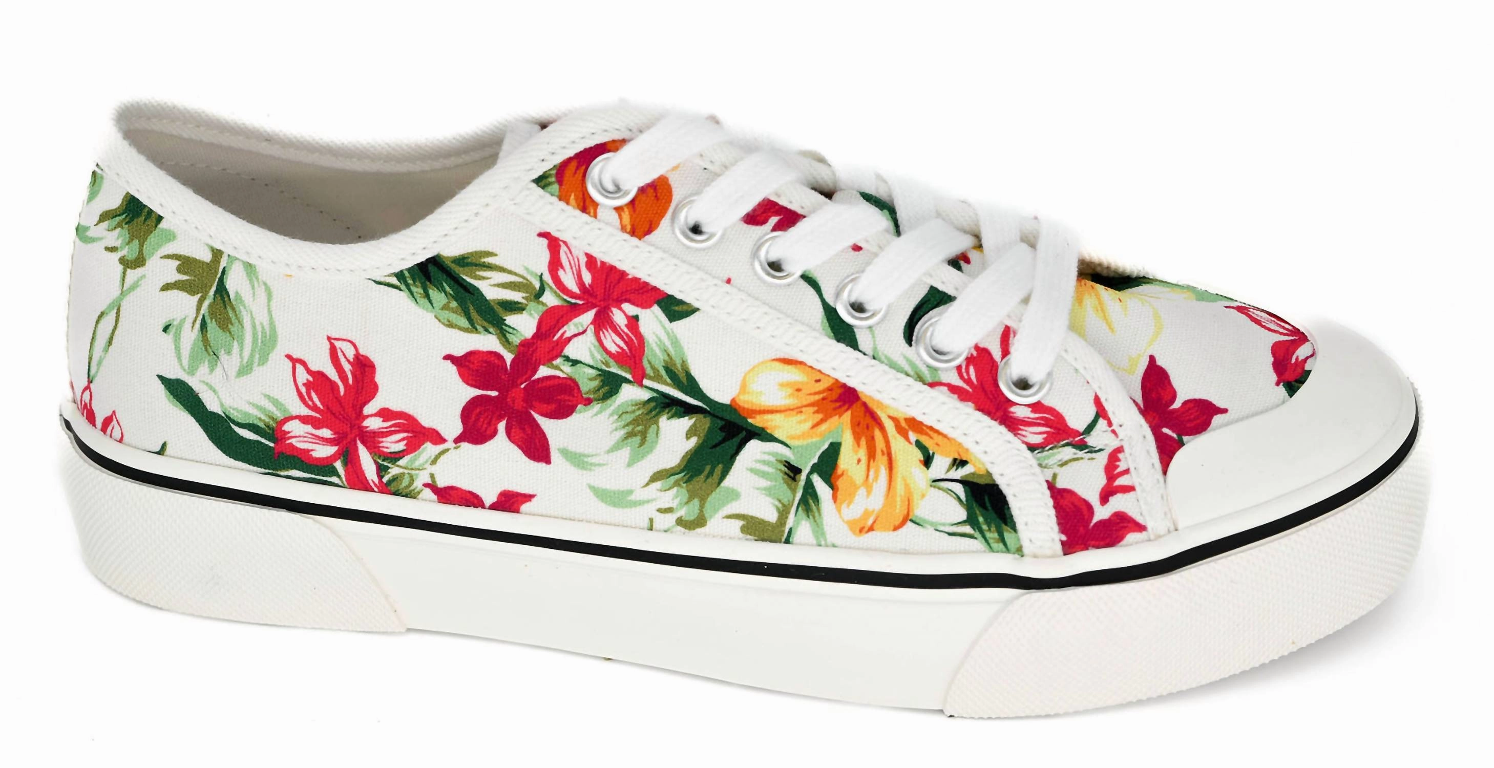 Move Light Women's Waiting List Floral Sneakers In White