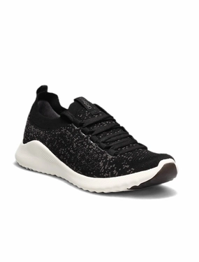 Women's Carly Sneaker In Black Heat Sealed Overlays