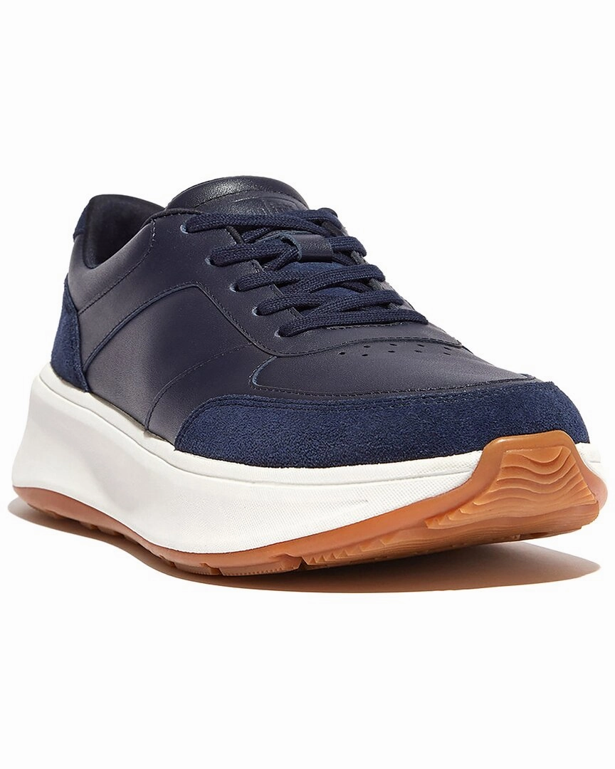 FitFlop F-Mode Leather & Suede Sneaker Zero Noise Full Motion