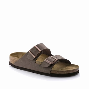 Birkenstock Arizona Birkibuc Sandal in Mocha Walking Comfort