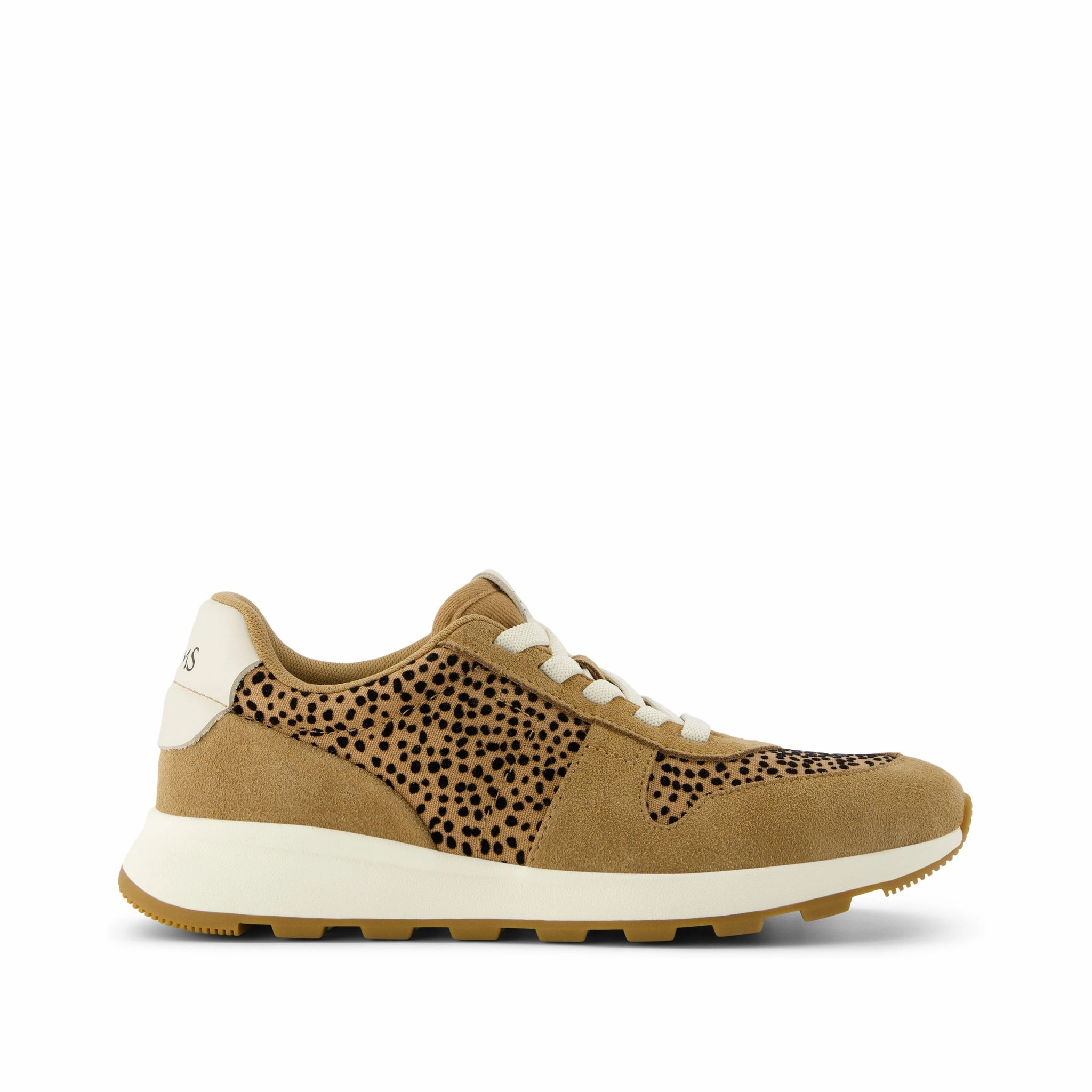 TRVL LITE Retro Runner Brown Mini Cheetah Water Repellent Sneaker Reliable Performance