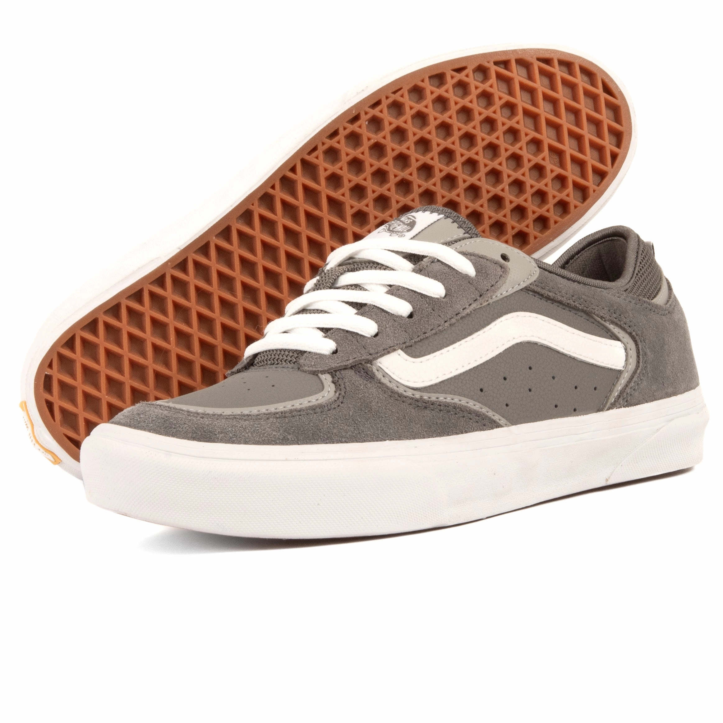 Molded Footbed Design Ankle Stabilization Vans - Rowley (Grey/White)