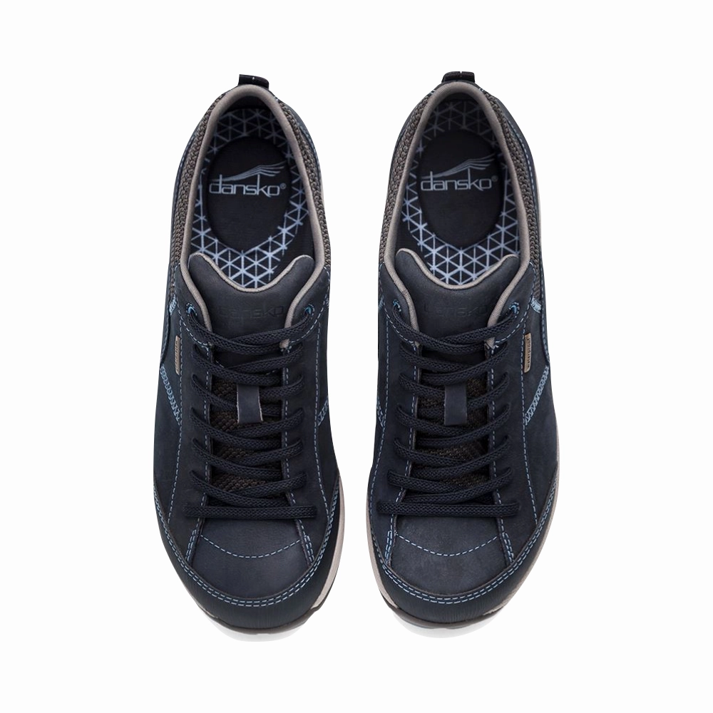 Dansko Women's Paisley Waterproof Lace in Navy Ankle Room Energy return