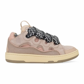 Distinctive chic Ventilated Tongue Design PINK CURB SNEAKERS