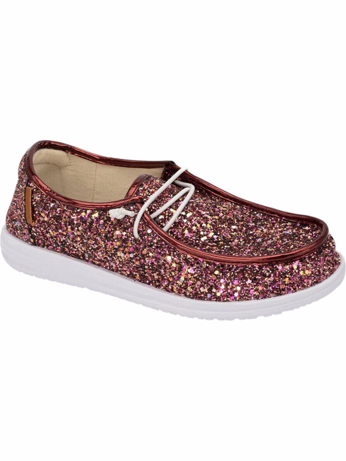 City Shift Cushion Footbed Women's Glitter Kayak Shoes In Mixed Berry