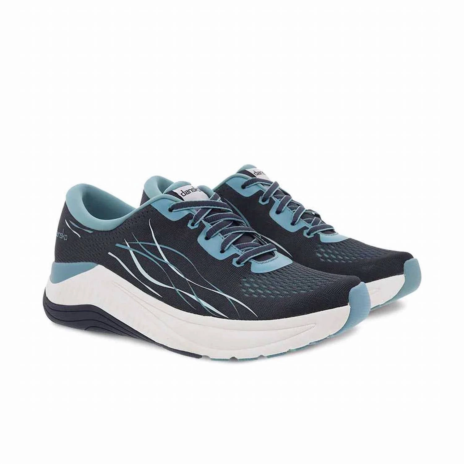 Women's Pace Mesh Walking Shoes In Navy Reinforced Midfoot