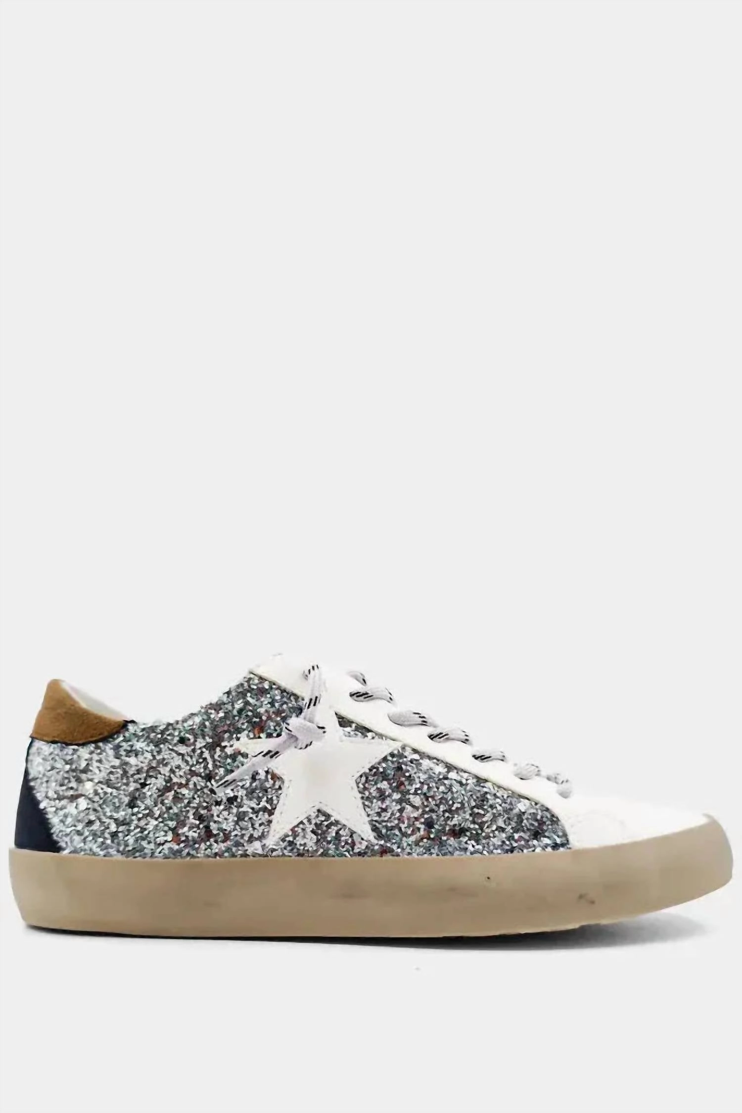 Comfort Outsole Women's Paula Sneakers In Silver Sparkle