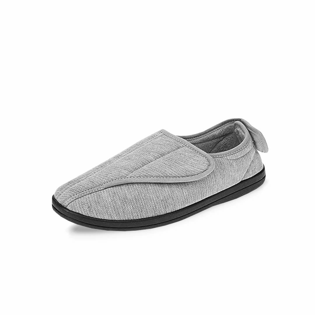 Ultra-soft wear Versatile Usage United Supply Co - Men's Plain Velcro Slippers (SMF4931BUS GRY)