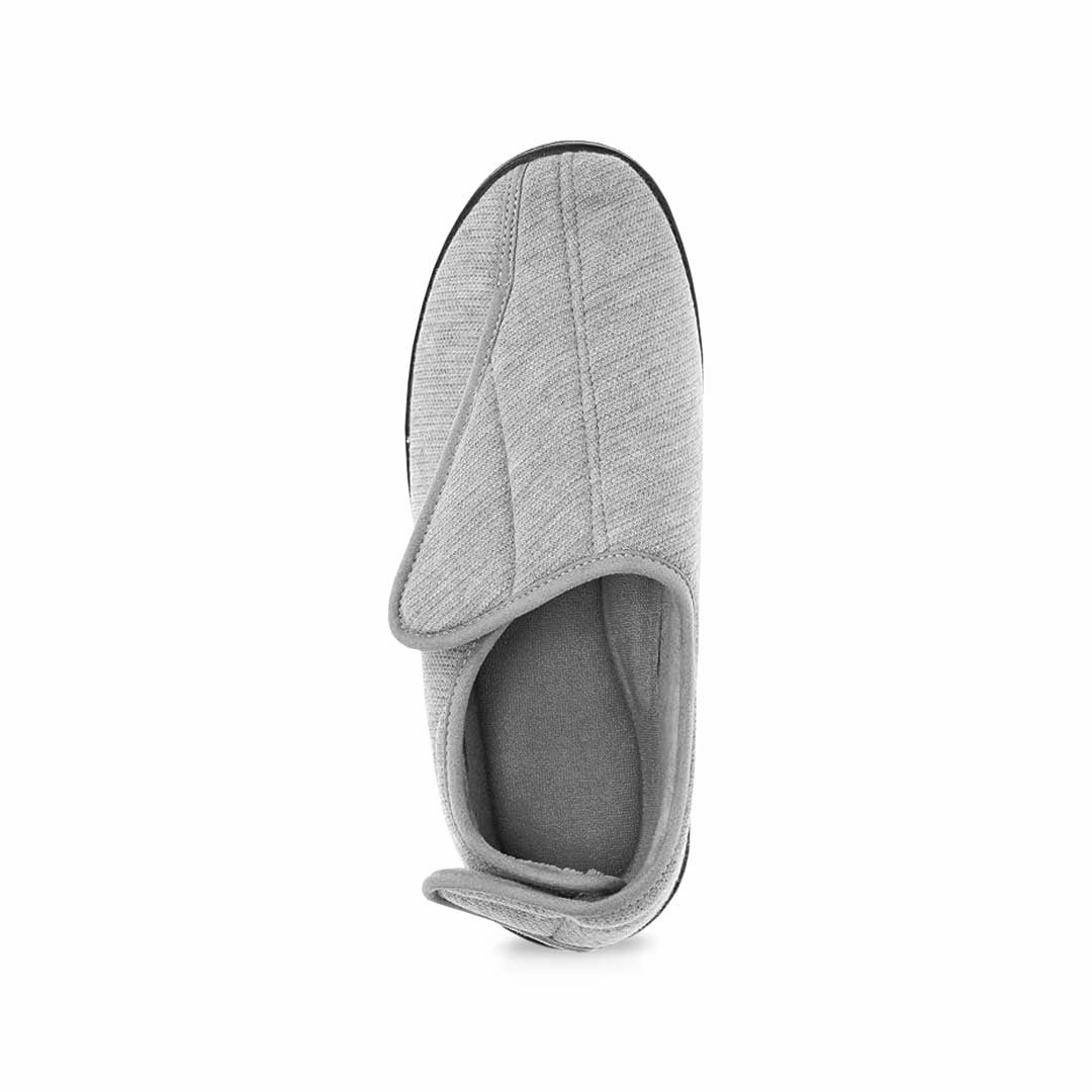 United Supply Co - Men's Plain Velcro Slippers (SMF4931BUS GRY) Street Grip Phylon Foam Tech