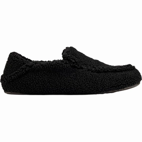 Olukai Nohea Heu Slipper Black / Black  20459-4040 Women's Quick Transition