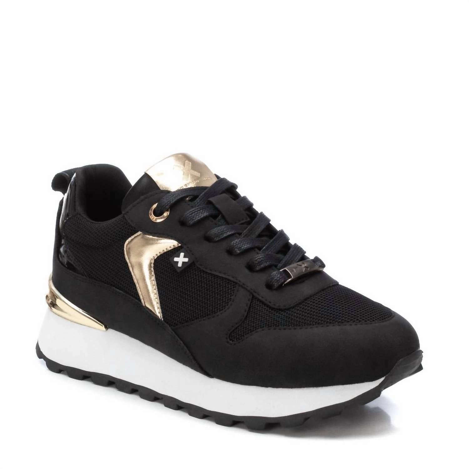 Non Toxic Fabric Womens Trainer Sneakers In Black