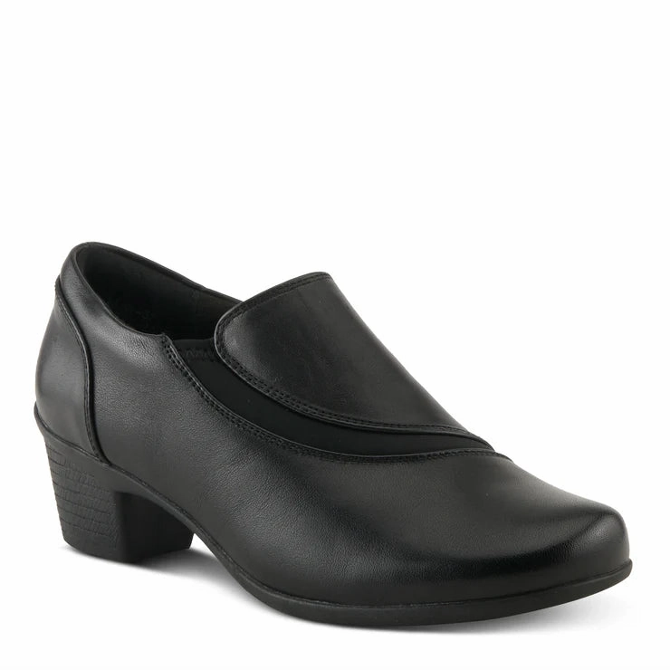 Spring Step Women's Klay Heeled Shootie in Black Flex Motion Neutral palette