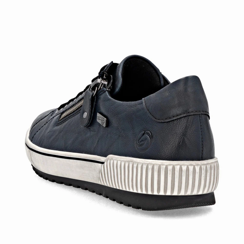 Ventilated Side Remonte Women's Maditta 00 Waterproof Sneaker in Navy