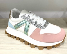 Zero Noise Women's Glitter Sneakers In Cream Multi