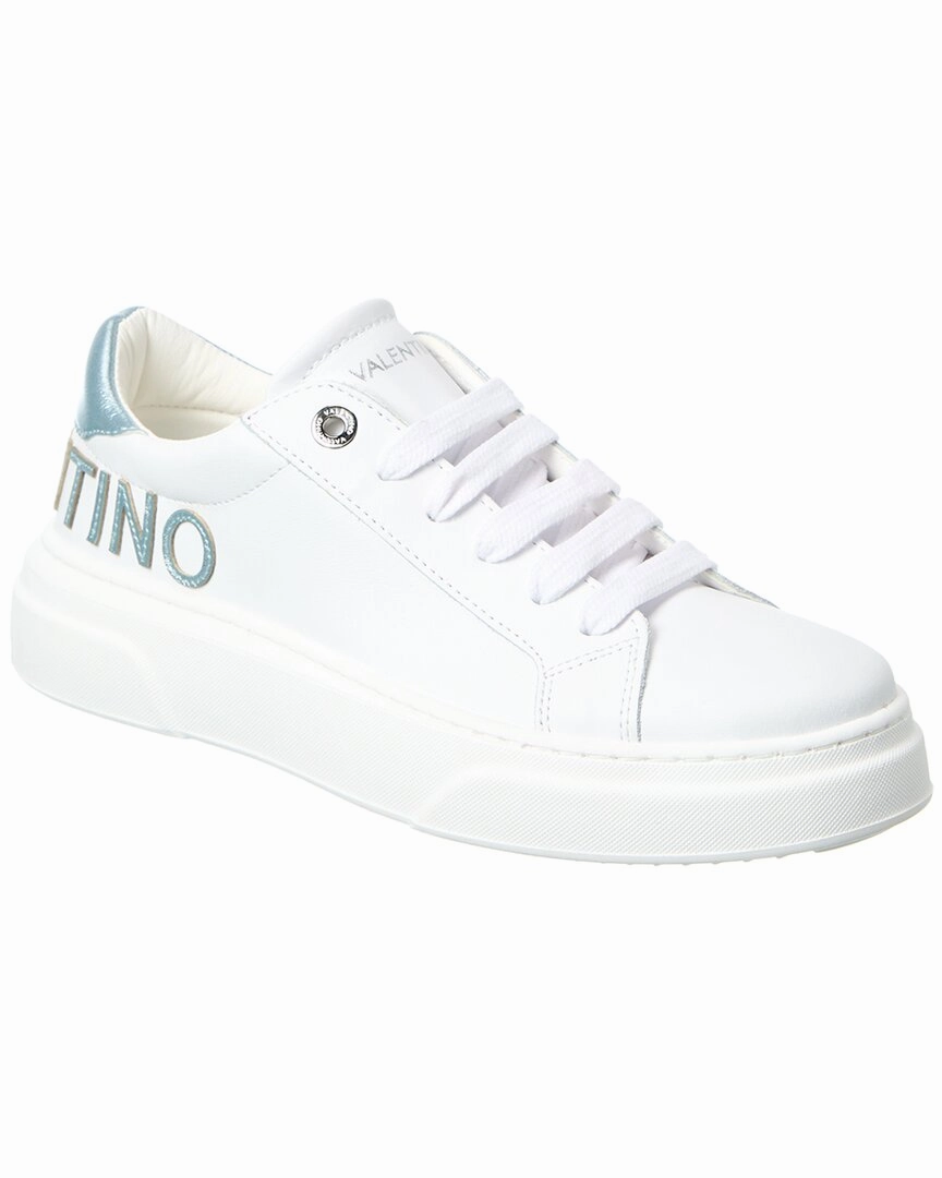 Valentino by Mario Valentino Alice Leather Sneaker Adaptive Lacing Mechanism