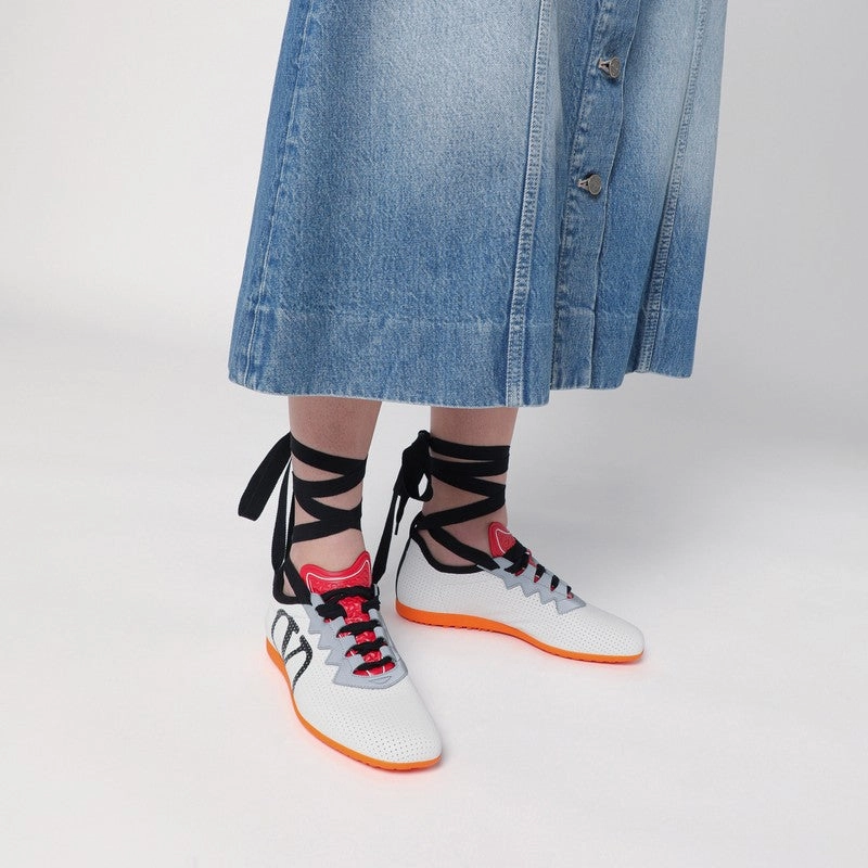 Abrasion Resistant Lining Valentino Garavani Women's Perforated Nappa Leather Chromathon Sneaker