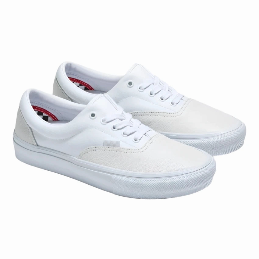 Vans - Skate Era (Leather White/White) barefoot - style running shoes machine - washable insole shoes