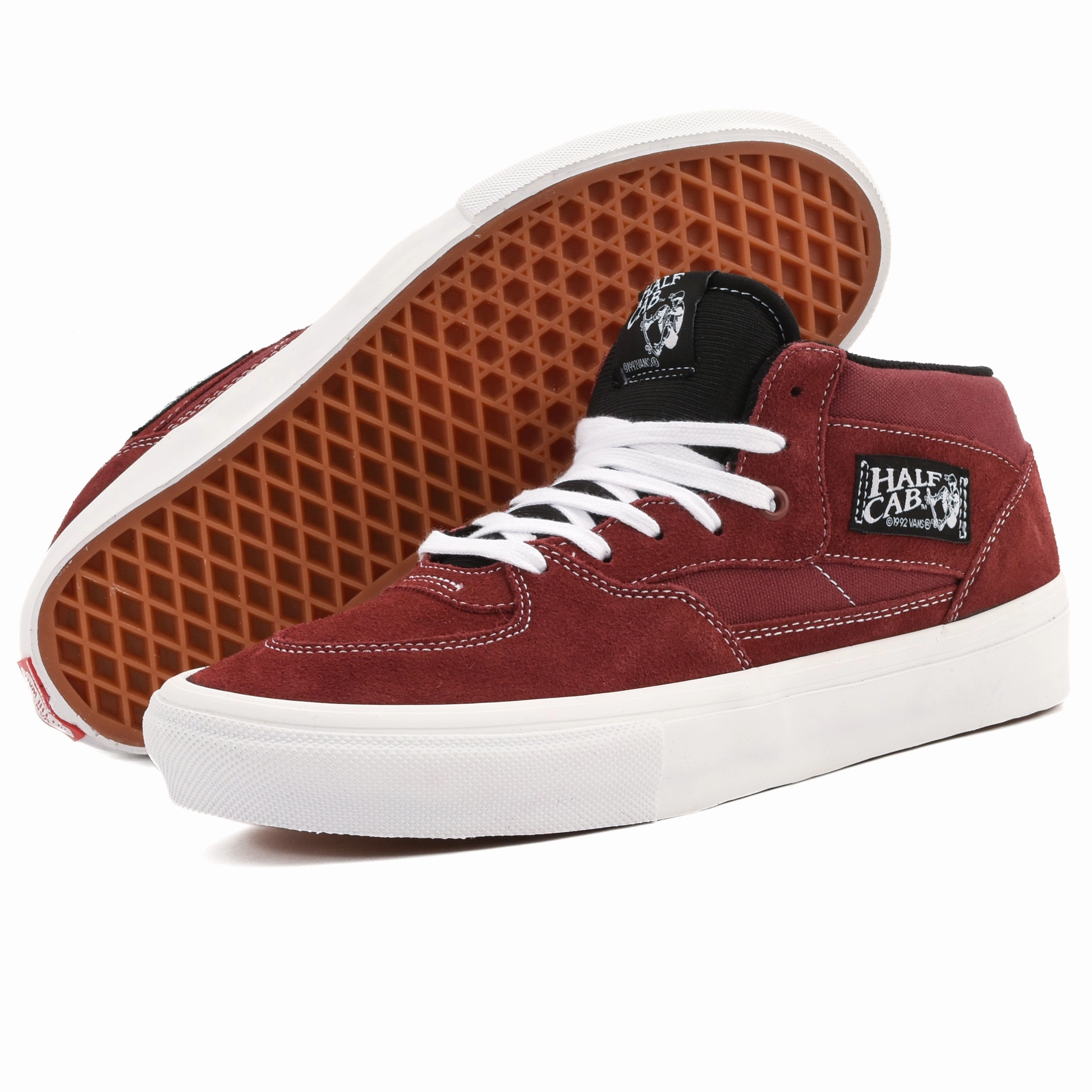 running in hilly terrain shoes tight - fitting running shoes Vans - Skate Half Cab (Burgundy/White)
