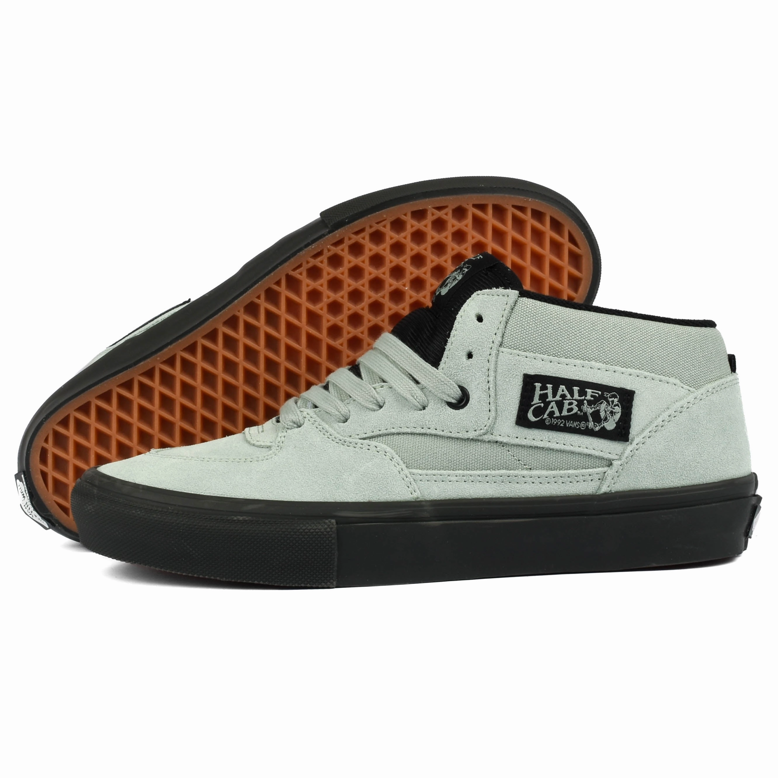 solid - colored shoes Vans - Skate Half Cab (Gray/Olive)