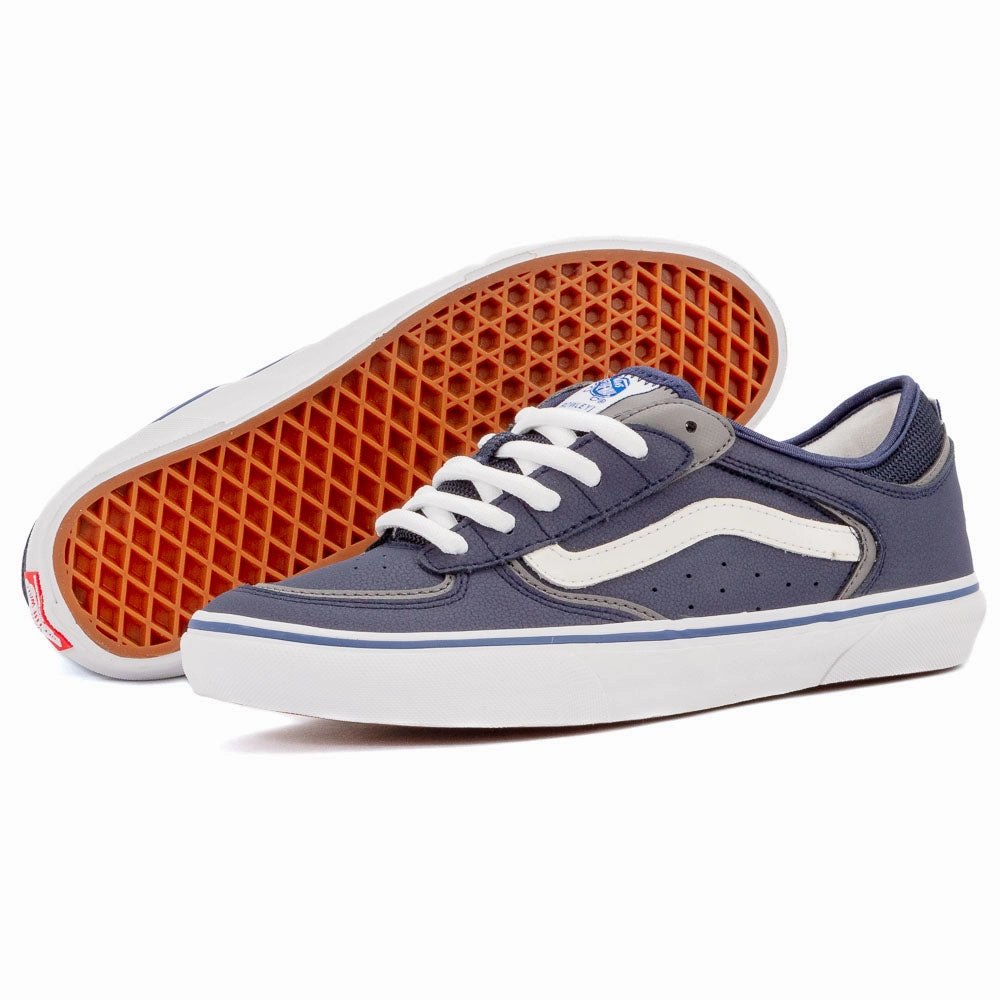 Vans - Skate Rowley 25th Anniversary (Navy/White) Dynamic Motion Containment Pro Performance