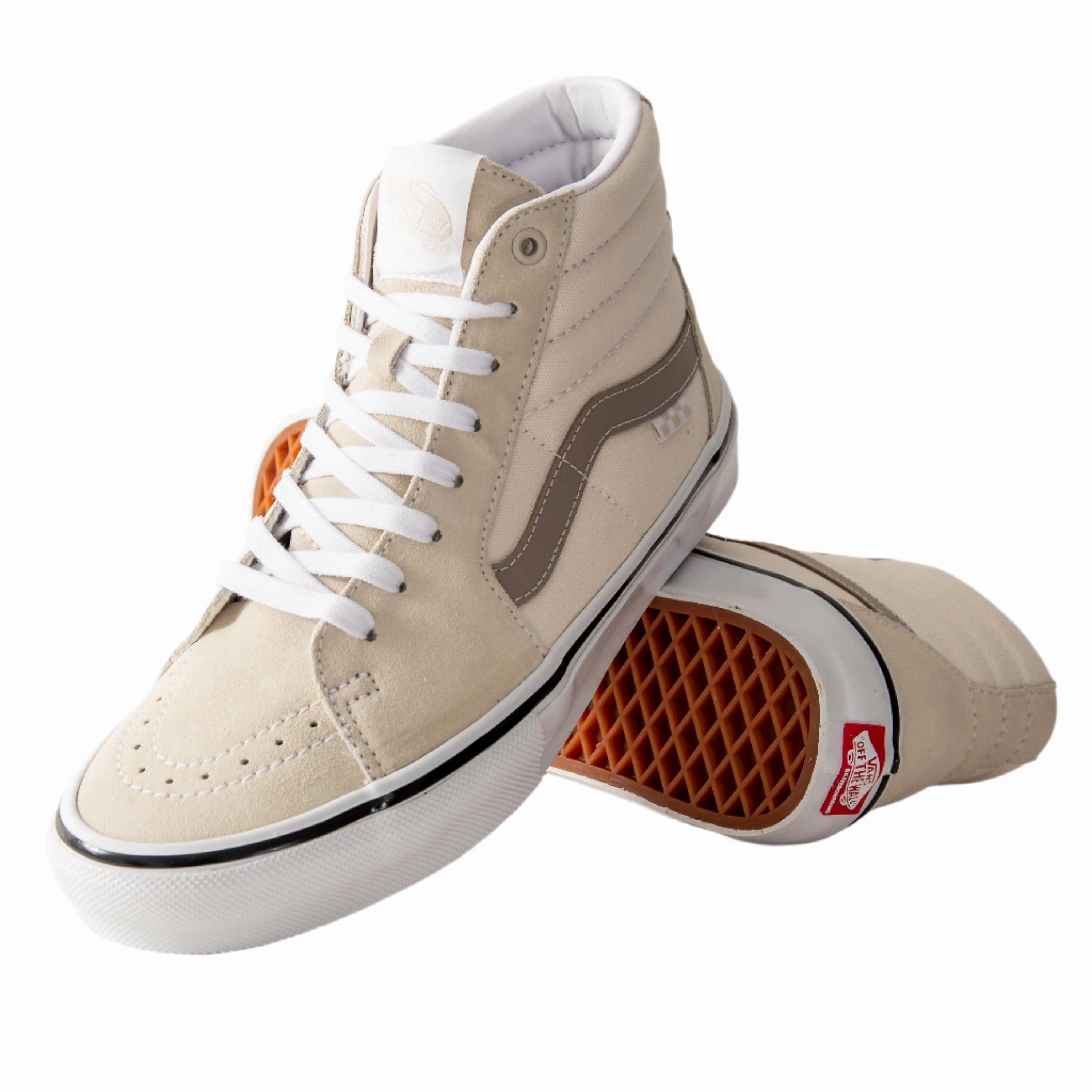 Vans - Skate Sk8-HI (Bone White) *SALE polyester - upper shoes Long - distance