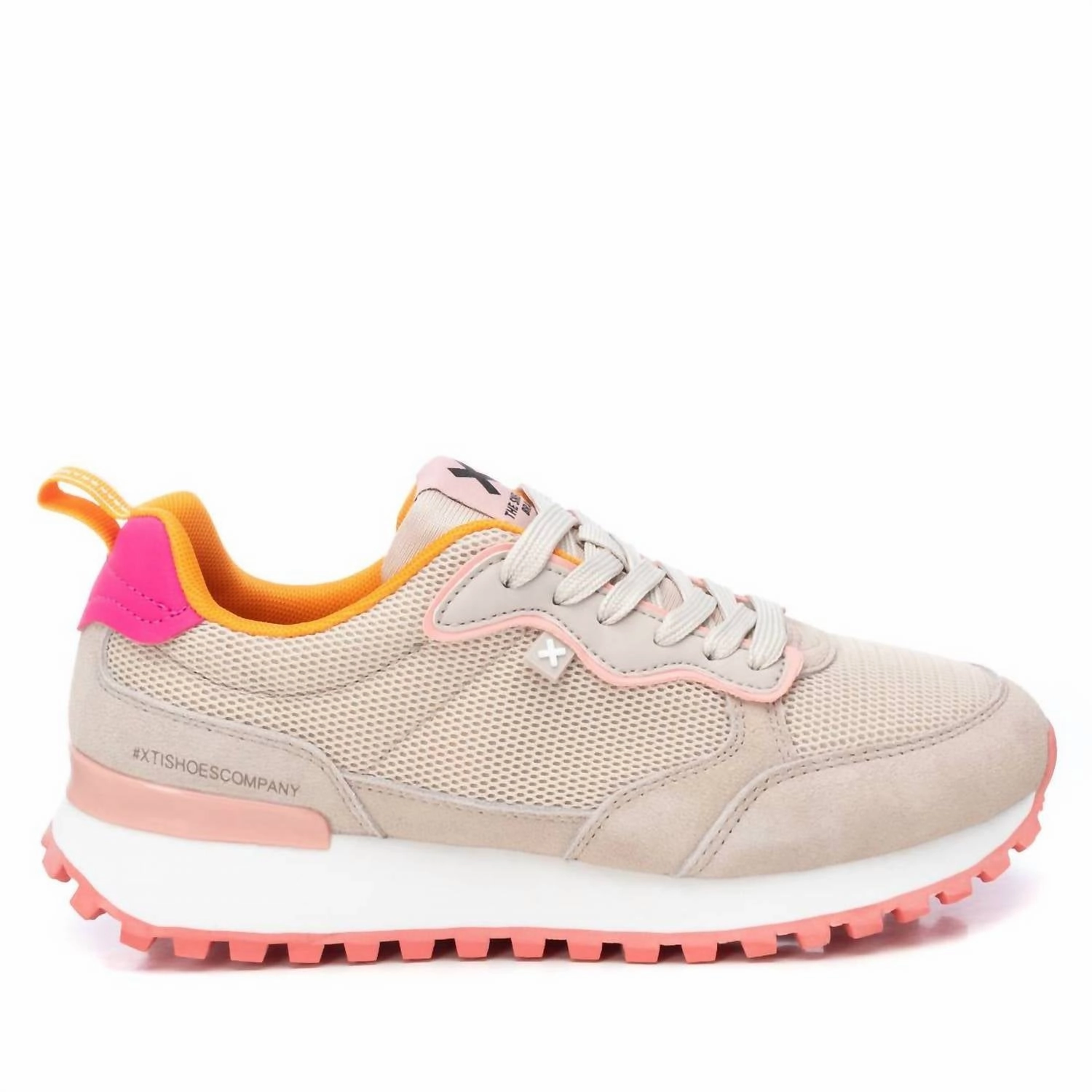 Women's Trainer Sneakers In Beige Comfortable Front